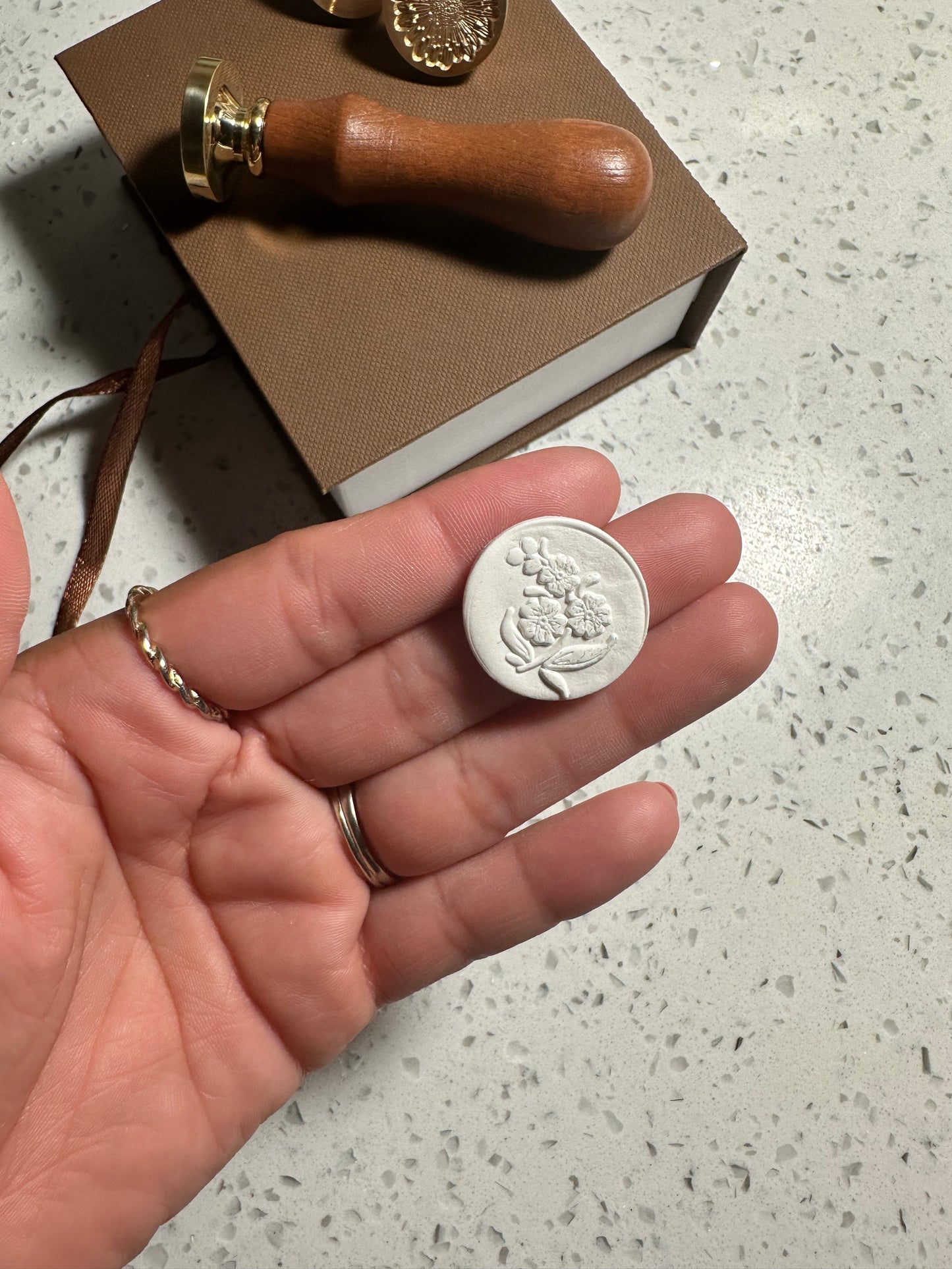 3 flower stamped Gianna