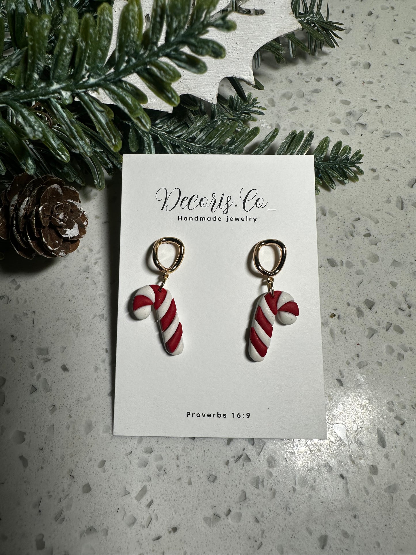 Candy cane dangle