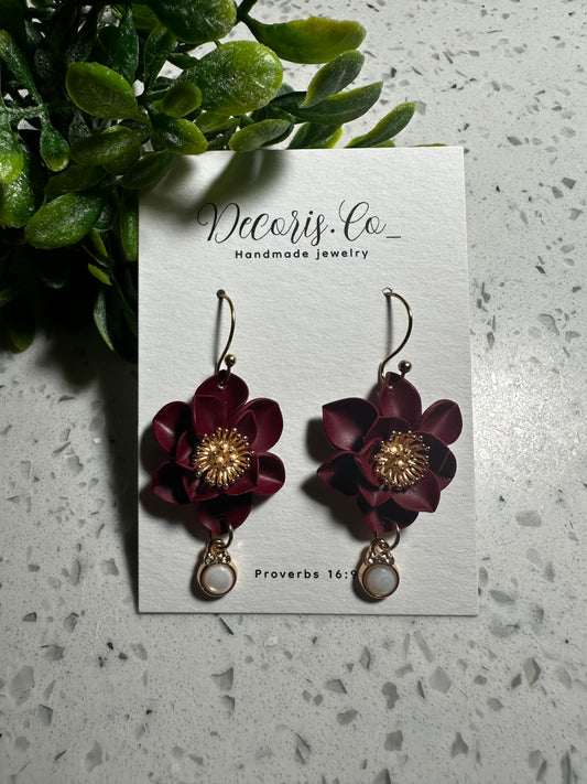 Burgundy floral